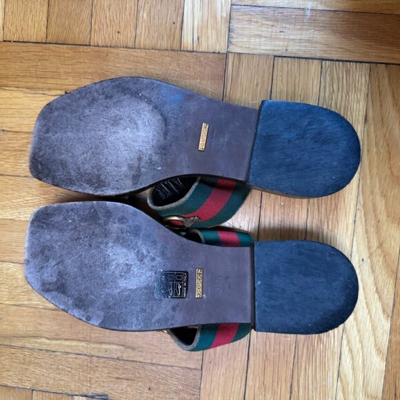 Gucci Brown Suede Double Band Querelle Sandal (Size 36.5) - Picture 11 of 14